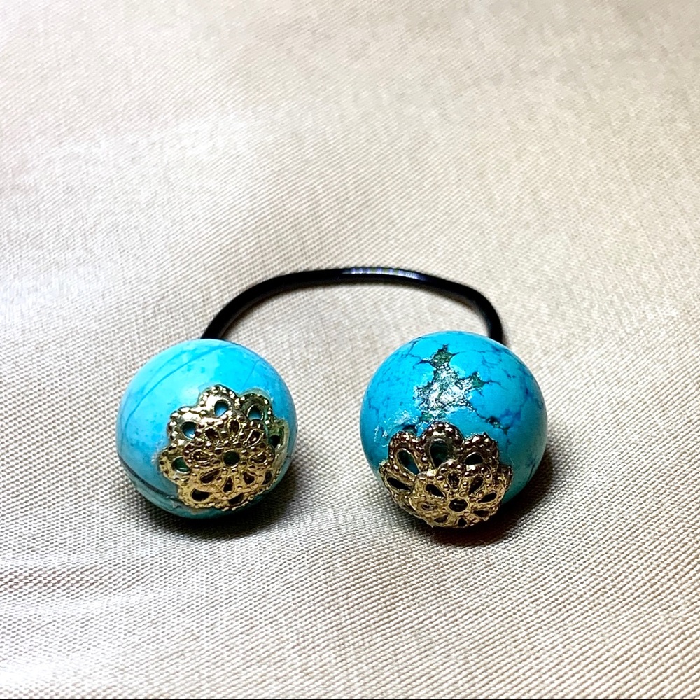 Floating Turquoise Stone Ring Round Shape  NWT - Picture 4 of 8